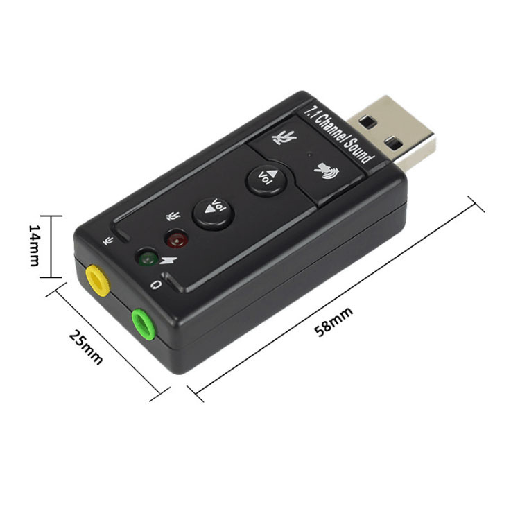USB Виртуальный 7,1 канальный Звуковой адаптер USBSound card7.1 Звуковая карта для ноутбука и настольного компьютера