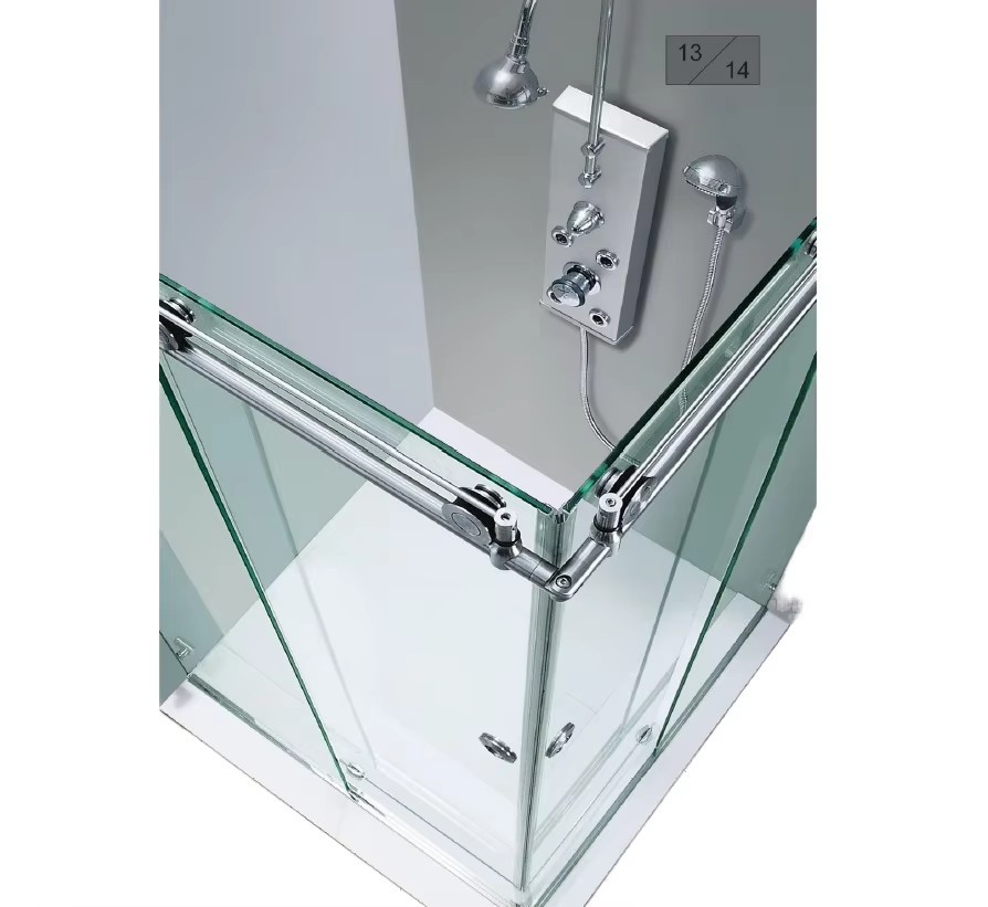 Modern Luxury 31*55in Bathroom Shower Door Glass Hot Selling Sliding Open Shower Rooms Porta Per Cabina Doccia