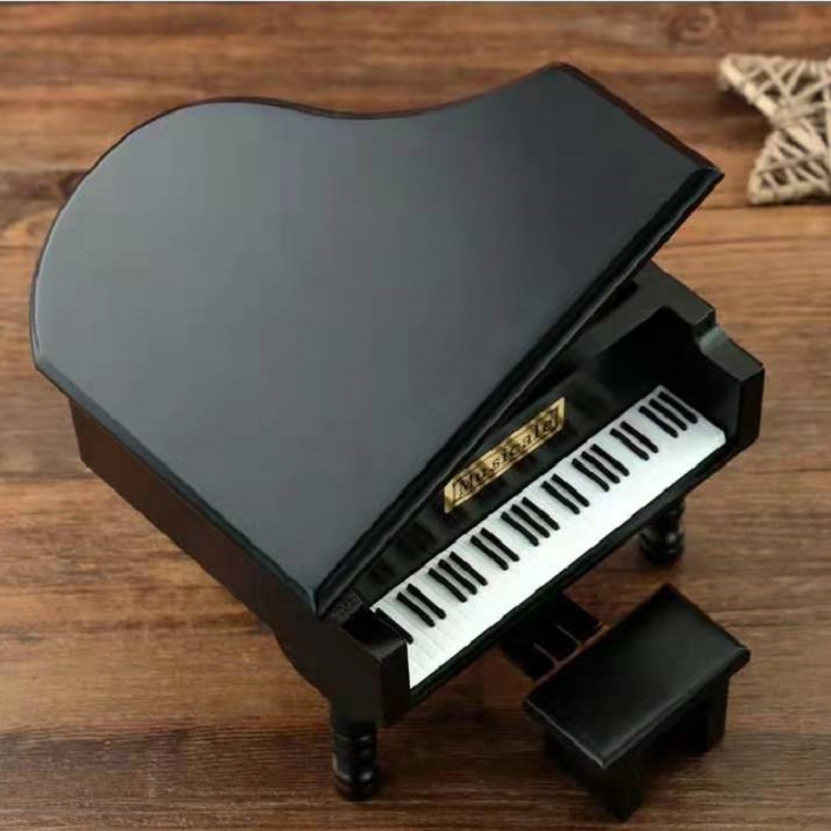 Bestselling gift Black piano music box Mini Wooden Custom piano music box