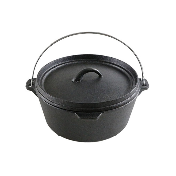 Wholesale Pre-Seasoned Cast Iron Camping Dutch Oven Pot including Lid Lifter