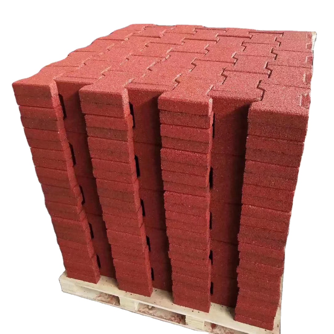 outdoor rubber tile flooring Dog Bone Rubber Tiles Driveway Pavers
