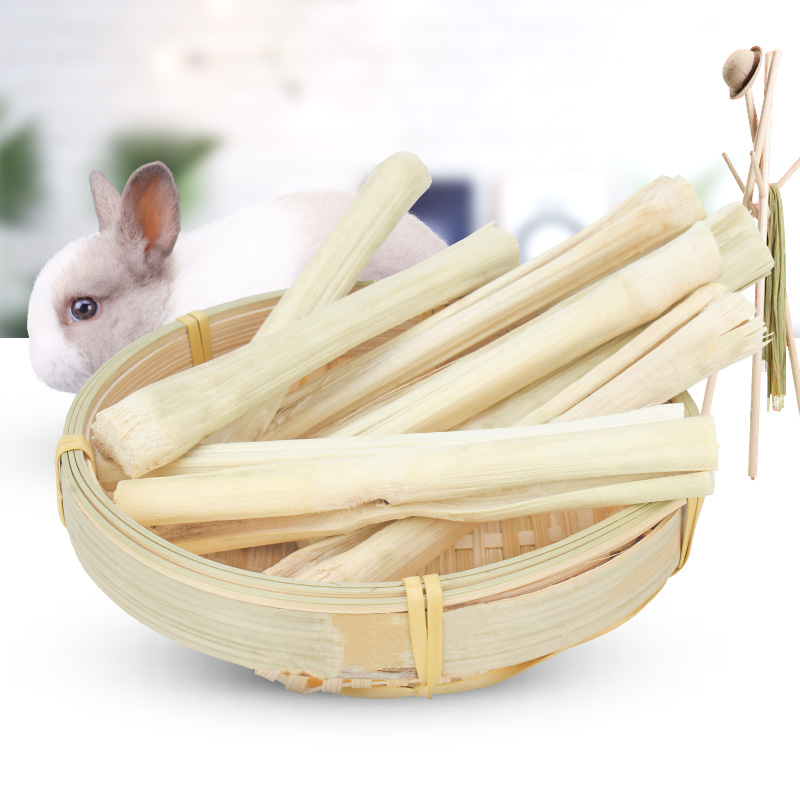 Wholesale small animal pet molar toy rabbit toy natural sweet bamboo high fiber molar rodent universal biting stick