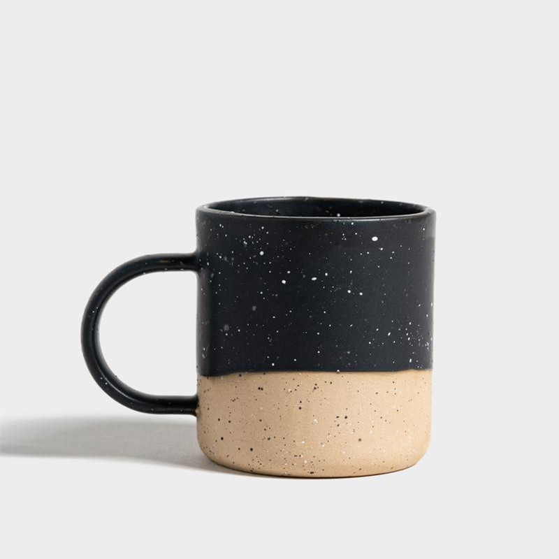 China suppliers unique stylish nordic style glazed two tone stoneware tea coffee ceramic mug with handle