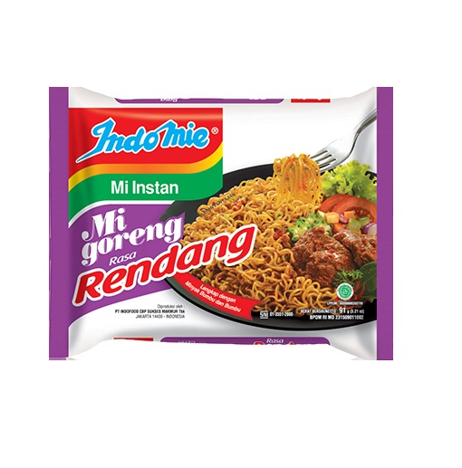 Indomie Mi Goreng лапша быстрого приготовления Rendang