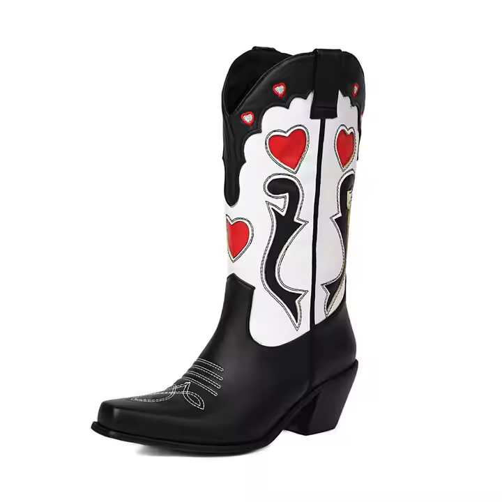 2024 Manufacturer Custom Western Boots Wholesales Low MOQ Large Size Embroidery Cowboys Cowgirl Boots Women