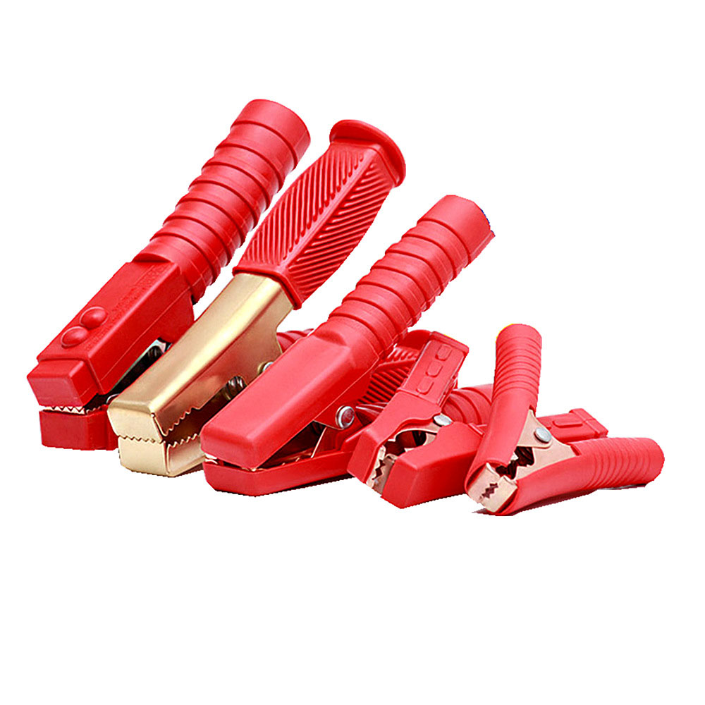 Thickened battery copper-plated car with live wire, solid alligator clip battery wire connection clip 2pcs