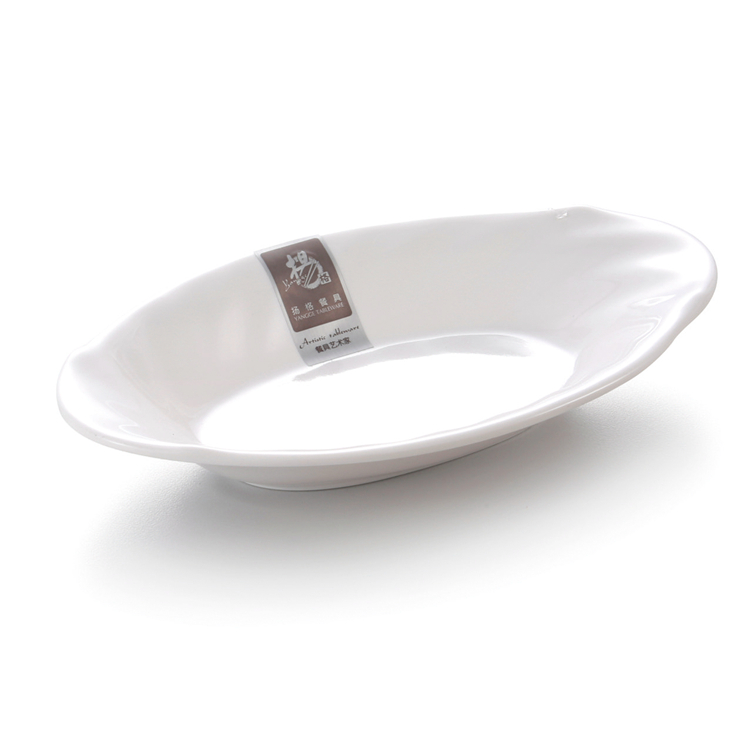 Cheap boat shaped restaurant melamine deep dinner plates