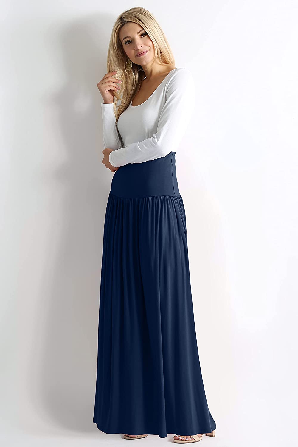 Plus Size Maxi Skirts For Women Long Length Skirts With Pockets Beach