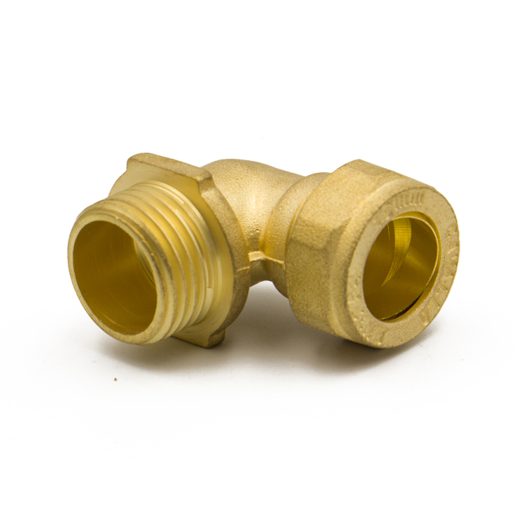 Elbow O-Ring Seal Tube Connector Plumbing Fittings Brass Equal Connector Compression Pipe Fitting