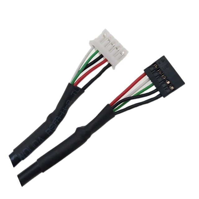 jst ph2.0 5pin to 5p dupont 2.0mm pitch with 2725 vw-1 shielded insulated multi core copper usb cable TDK clip