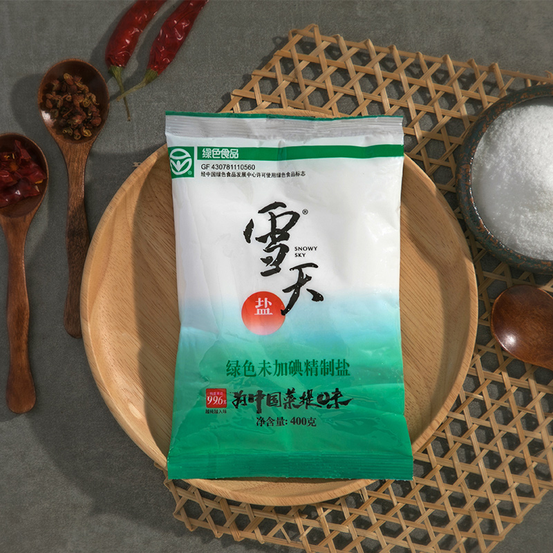 SNOWYSKY 400G Green food grade without iodine refined edible salt uniodized refined salt mineral salt