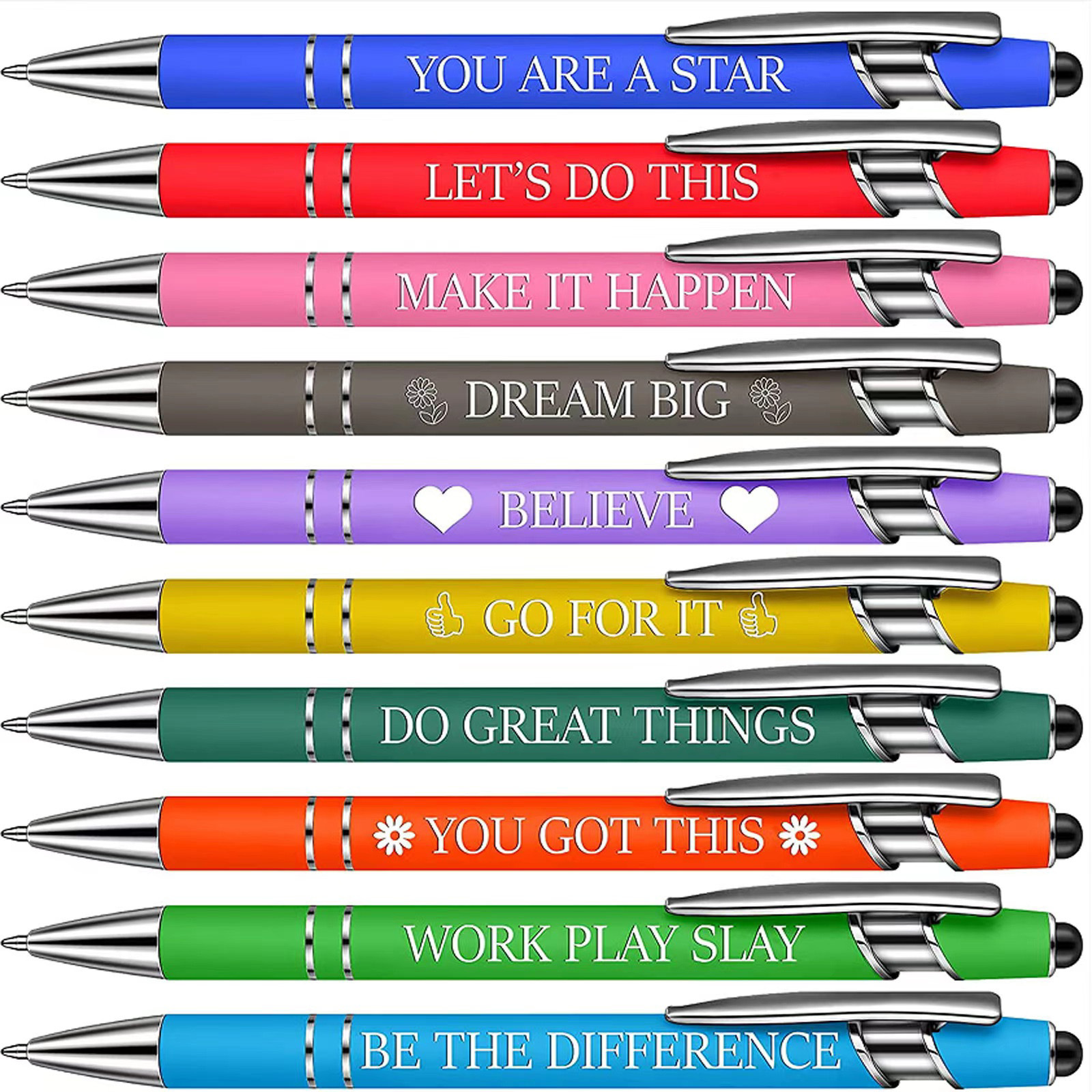 2023 Promotion Advertising Gift 2 in 1 Ballpen Stylus Screen Ballpoint Pen Factory Delivery Metal Pen With Custom Logo