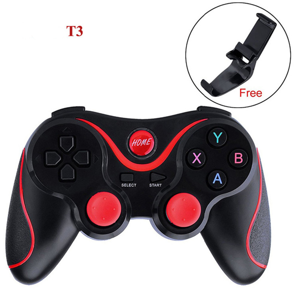 Беспроводной игровой контроллер T3 для смартфона, BT 3,0, геймпад для телефона, джойстик для Android, планшета, ПК, ТВ-приставки с держателем для мобильного телефона