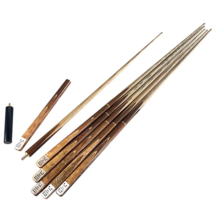 Hot sale 1 piece snooker cue for wood ash shaft billiard one pc handmade single stick with extension