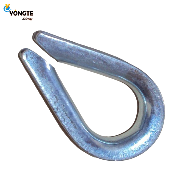 European /US type nice quality big heavy duty M10 steel wire rope thimble