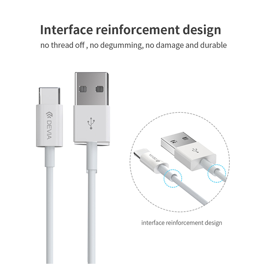 Devia медный провод для йоги TPE 8 шт. в 1 Набор (длина 1 метр) USB кабель для передачи данных, зарядное устройство для мобильного телефона с разъемом Micro Usb Type-C для быстрой зарядки кабель