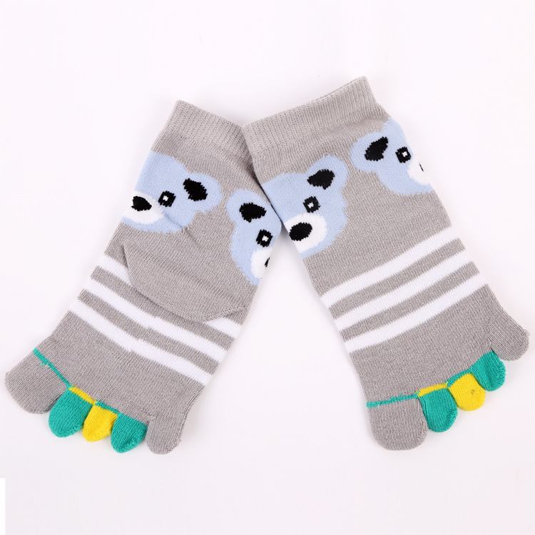 Children Cartoon Cute Five Toe Socks