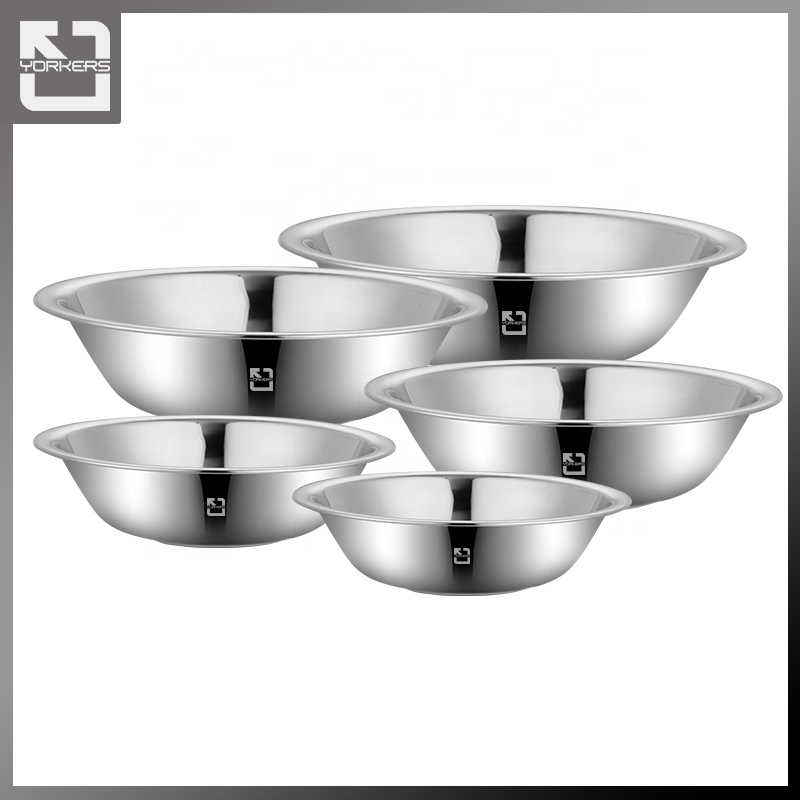 Nice Quality Stainless Steel Food Preparation Bowl - Factory Price Kitchen & Tabletop Dinnerware Serving Bowls 14 16 18 20 22cm