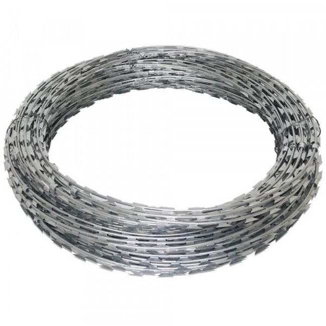 Hot Dipped Galvanized Razor Blade Concertina Razor Barbed Wire Security Fencing Razor Barbed Wire