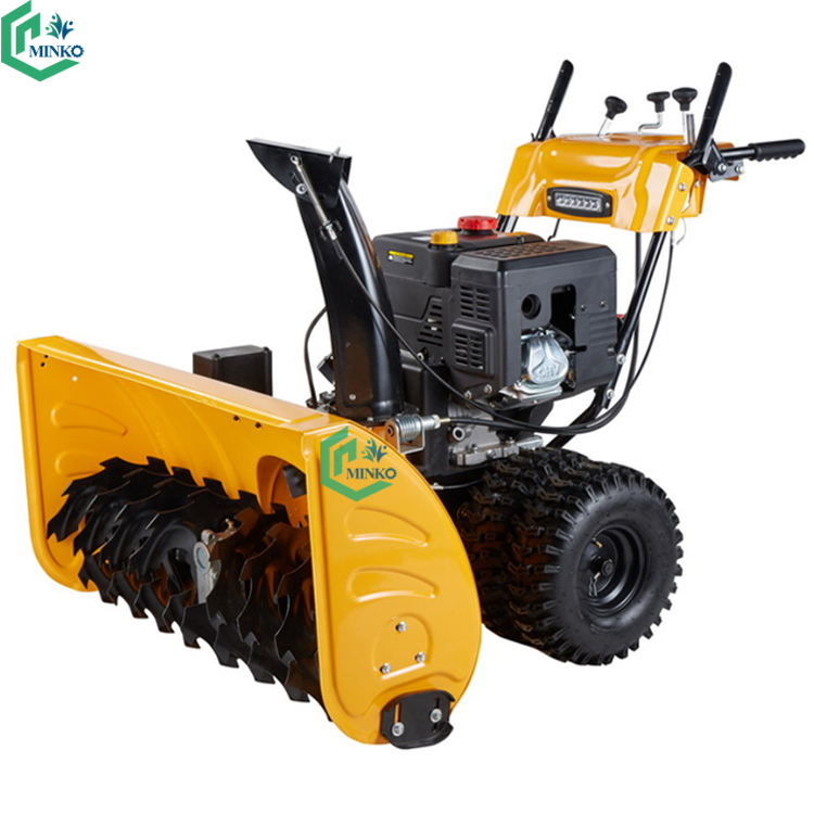 Эффективный ручной толчок снегоочиститель бензин 15hp снегоочиститель машина