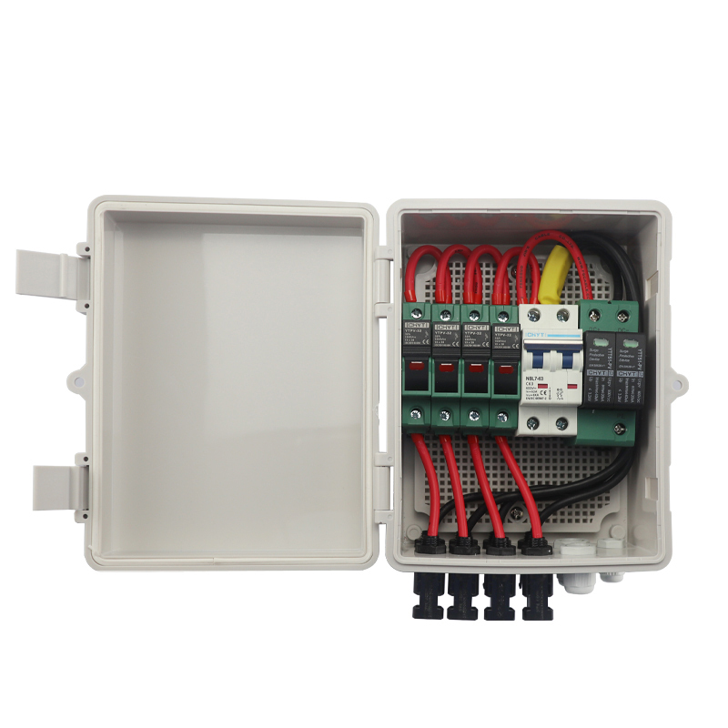 Solar Related Products 4 String PV Combiner Box with Lightning Arrester 10A Rated Current Fuse and Circuit Breakers