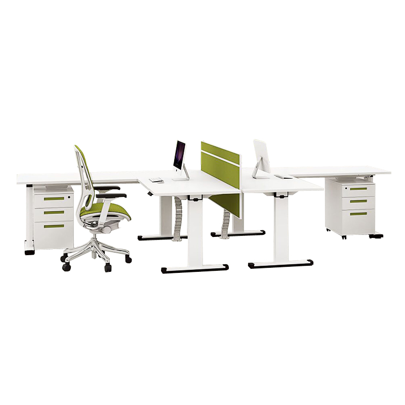 Modern office furniture particle board desktop computer 2/4/6 person office desk