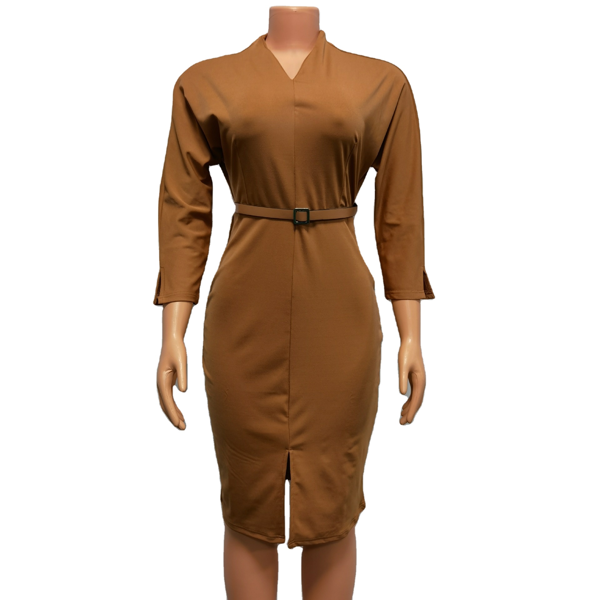 2021 Autumn New African Fashion Women's Wear Half Sleeve Sexy Sheath Ol Dress