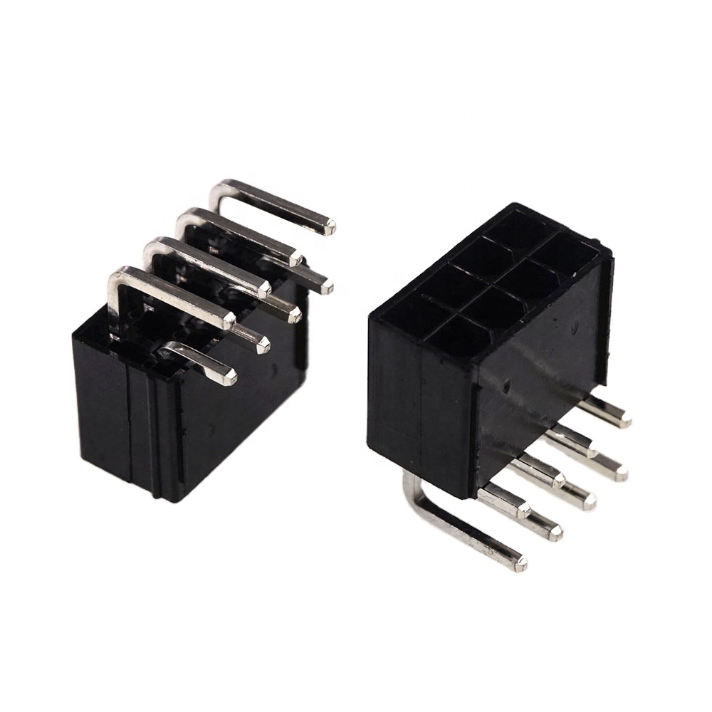4.2 mm GPU 8 Pin PCB Header PCI Express PCI-E PCIe Video Card Graphic Card Rectangular Connector Shrouded Male Pin Right Angle
