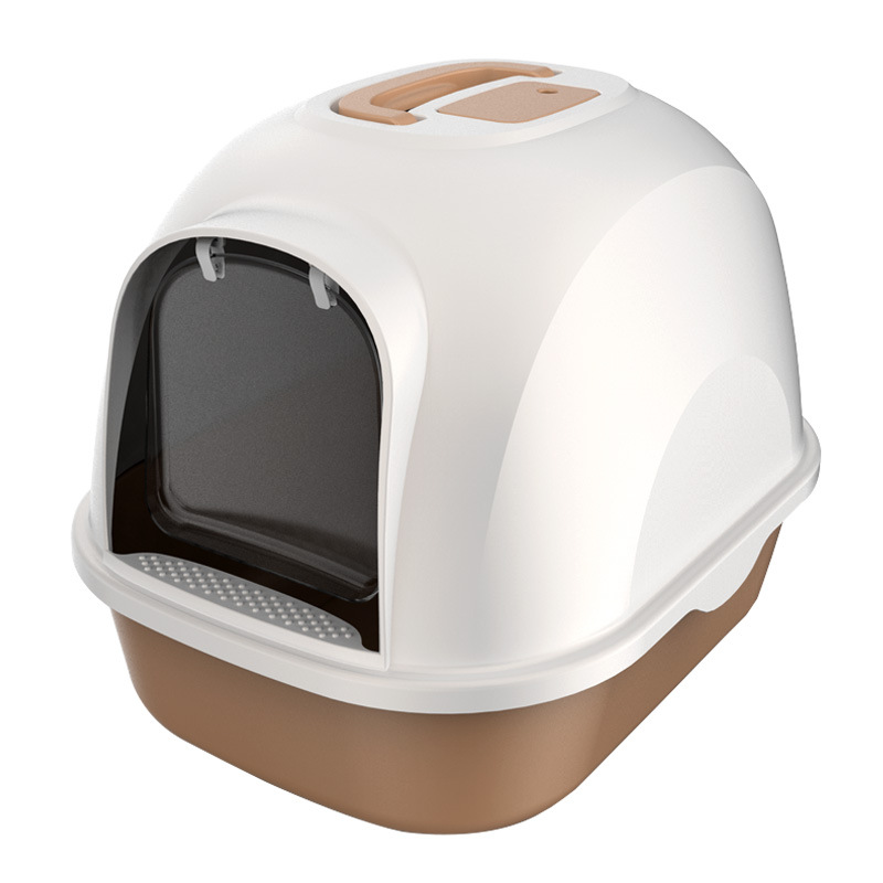 Pet Products Pet Cleaning Closed Plastic Cat Toilet box Cat Litter Trays Cat Litter Box