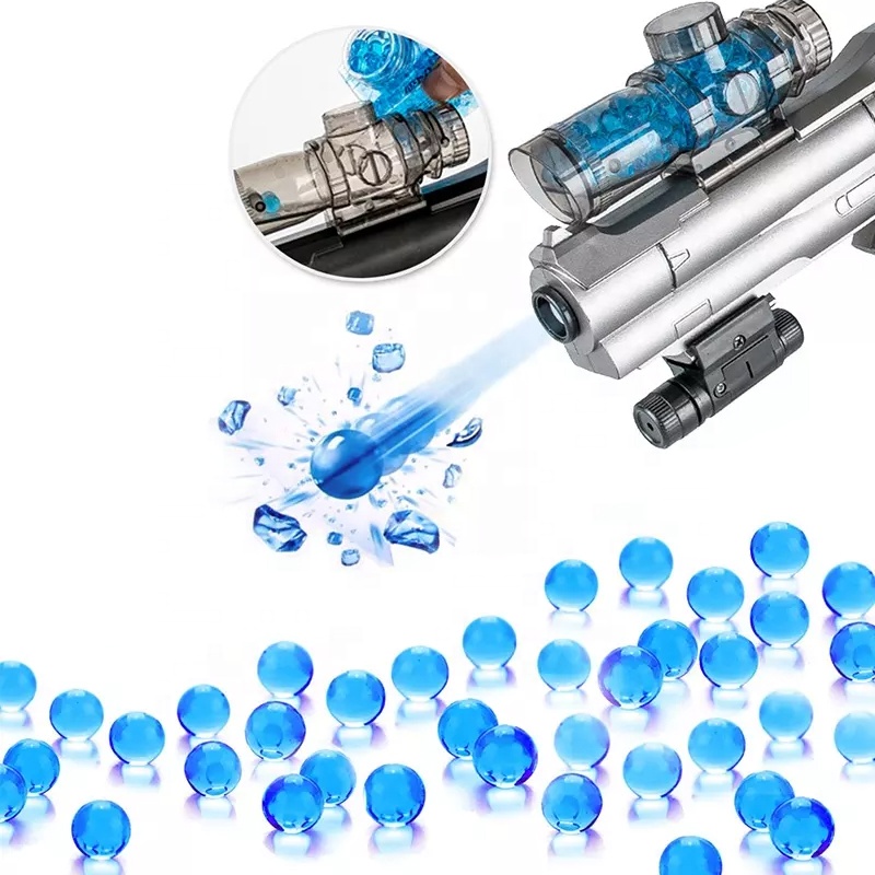Magic Soft Bullet Jelly Ball, Water Crystal Soil Gun, Gel Beads для Blaster, Toy Gun, 7-8 мм