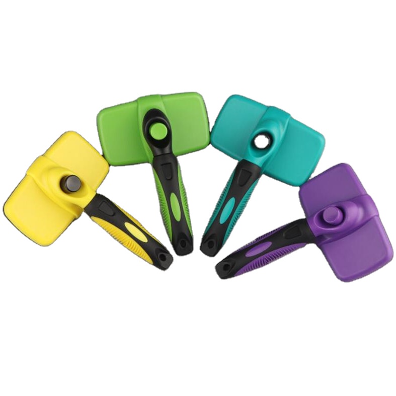 Self Cleaning Slicker Brush, Pets Cat and Dog Brush Reduces Shedding and Tangling for Hair