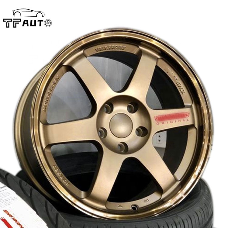 Бронзовые 17 18 19 дюймов 5 6 отверстий копия автомобиля volk racing te37 6x139 красный сплав обода кованые алюминиевые колеса