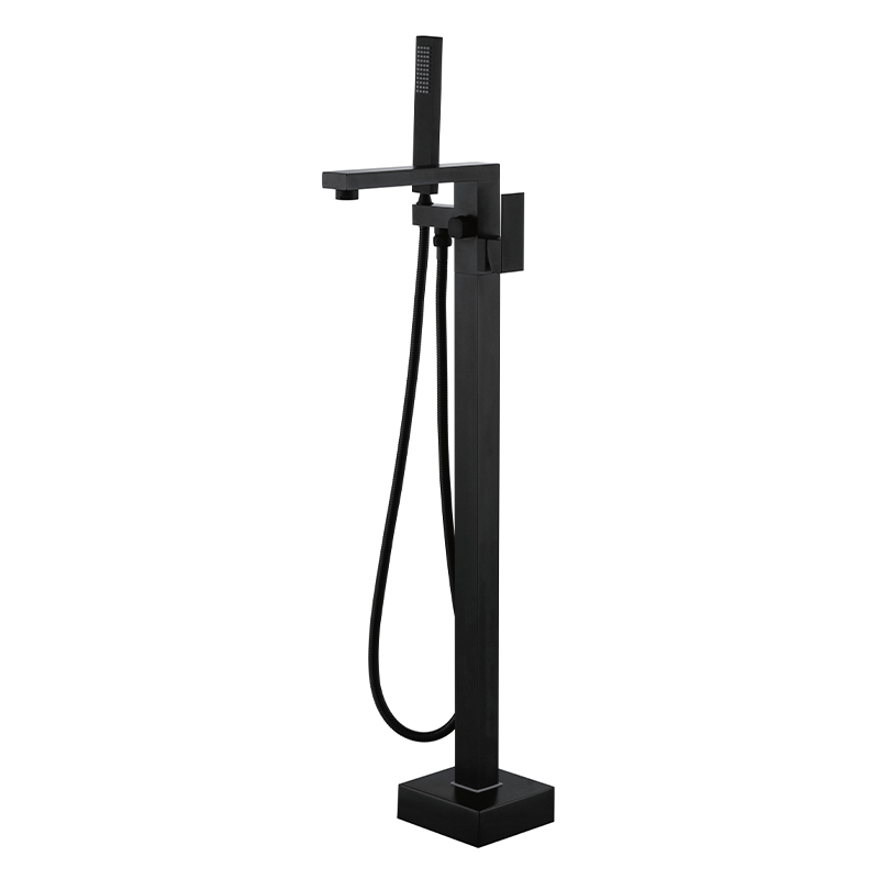 Brass Floor Stand Bathtub Faucet Free Standing Bath Shower Mixer Bathroom