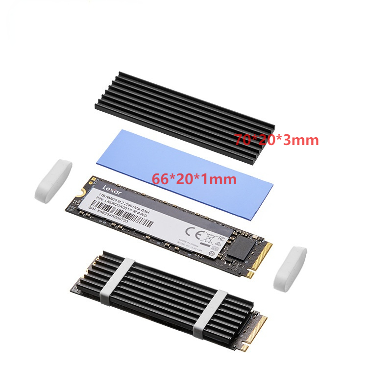 NVMe твердотельный привод SSD радиатор теплоотводящий жилет Теплопроводящая силиконовая пластина с винтами NGFF 2280 м2. радиатор