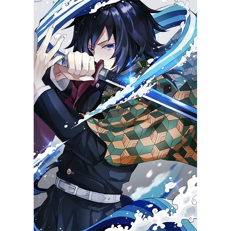 DIY 5D Diamond Painting Digital Kit Full Diamond Embroidery Art Demon Killer Anime Craft Canvas Wall Decoration