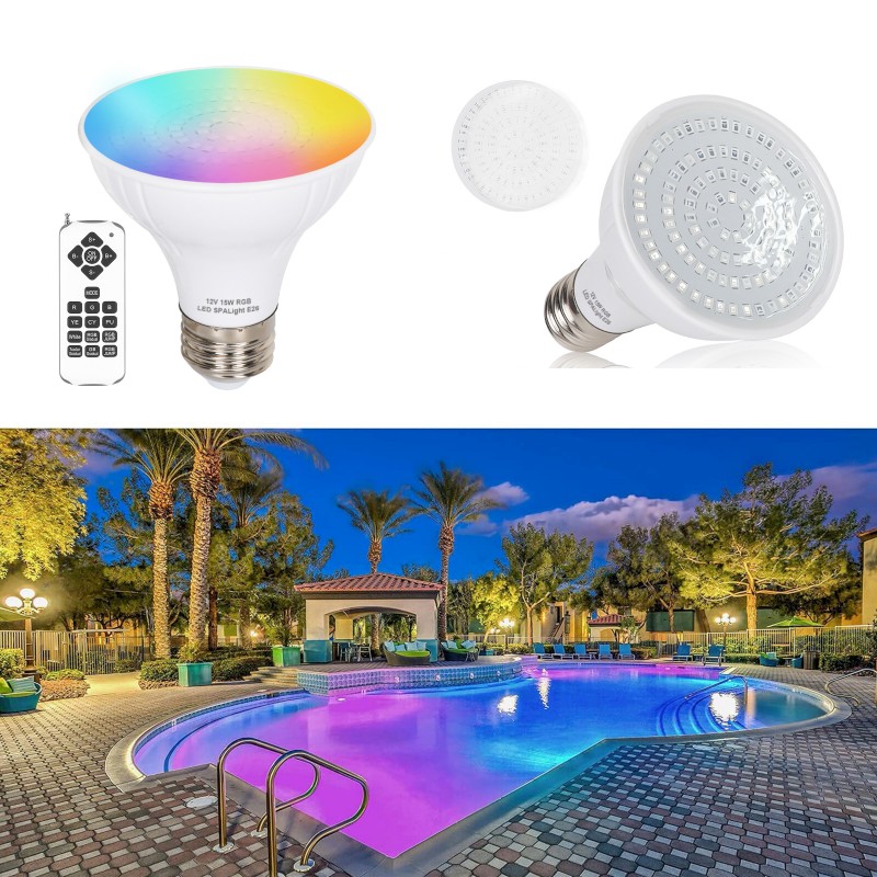 China Supplier LED Marine Underwater Light RGB IP68 Resin Film Filled E27 E26 Pool Light Spa Pond Bulbs