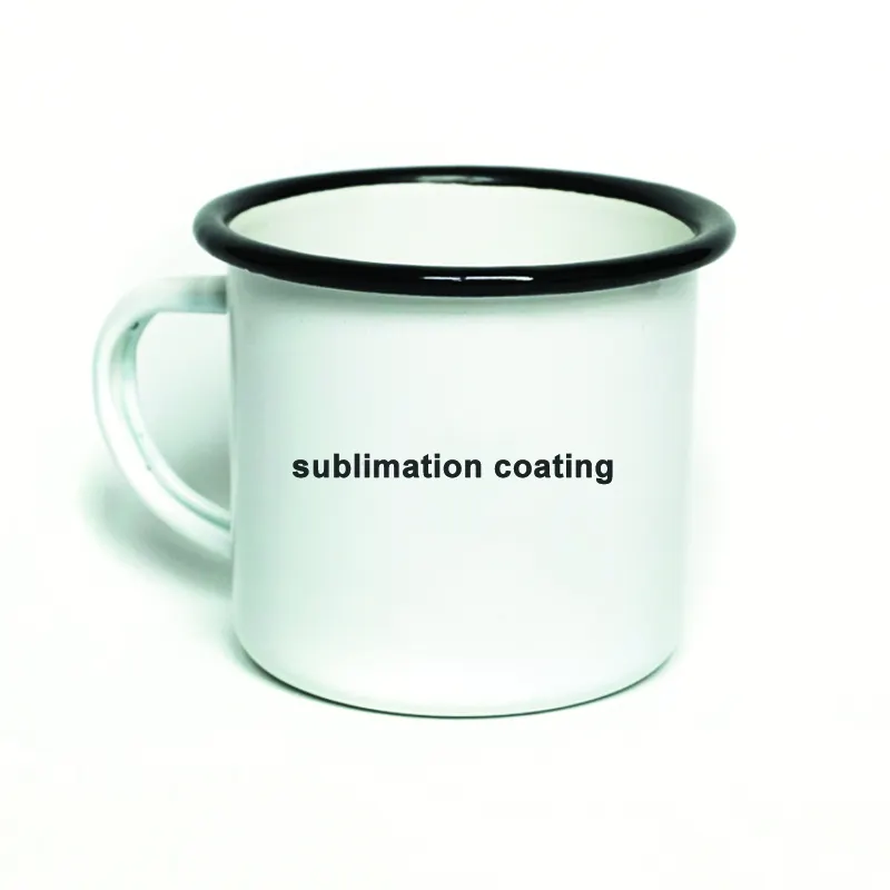 Factory wholesale white blank sublimation enamel coffee camping mug