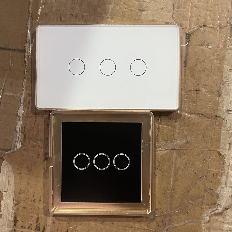 EU and US stand tempered switch socket glass plates for modular switch