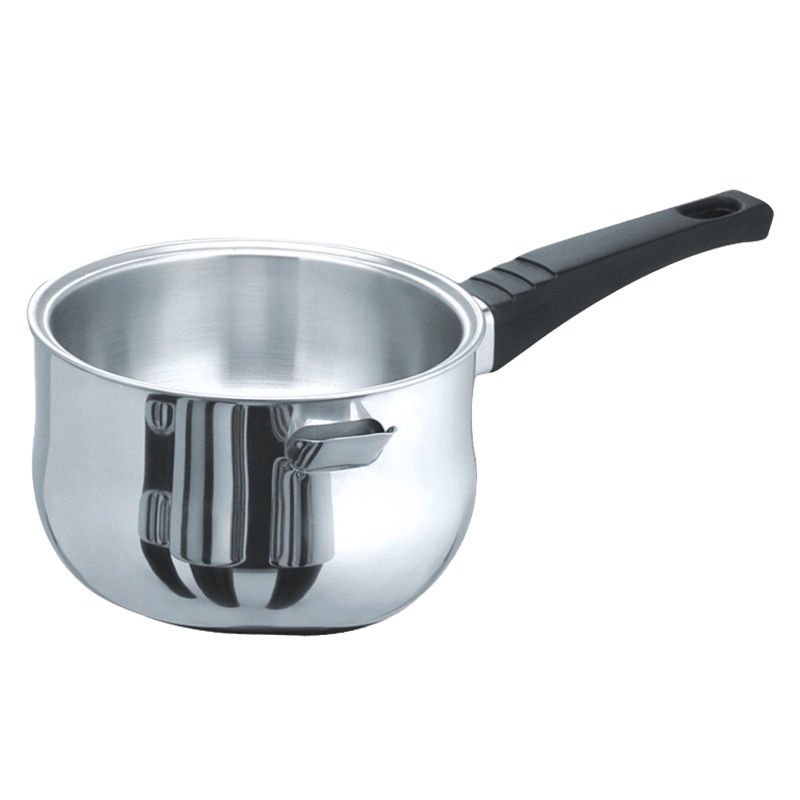 1.5L Stainless Steel Double Wall Whistling Spout Milk Pot With Bakelite Handle