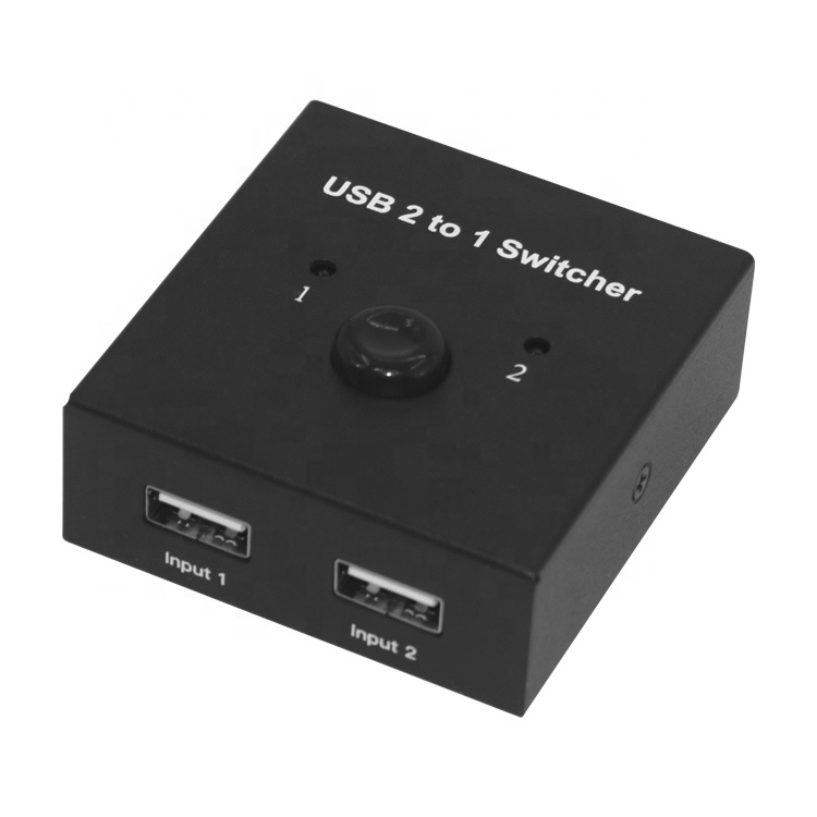 Металлический корпус, usb-переключатели сети с 2 портами для сканера, принтера, Usb-переключатель для совместного использования