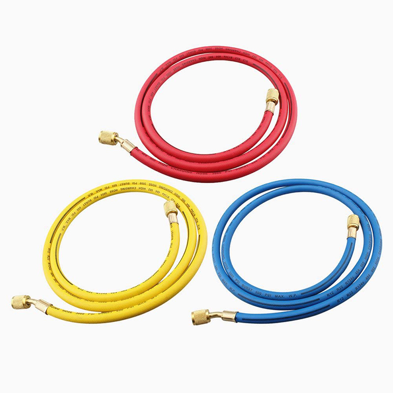 Manifold R134a Hose 3 Piece Manual Shut-off Valve Adapter Set charging Hose 