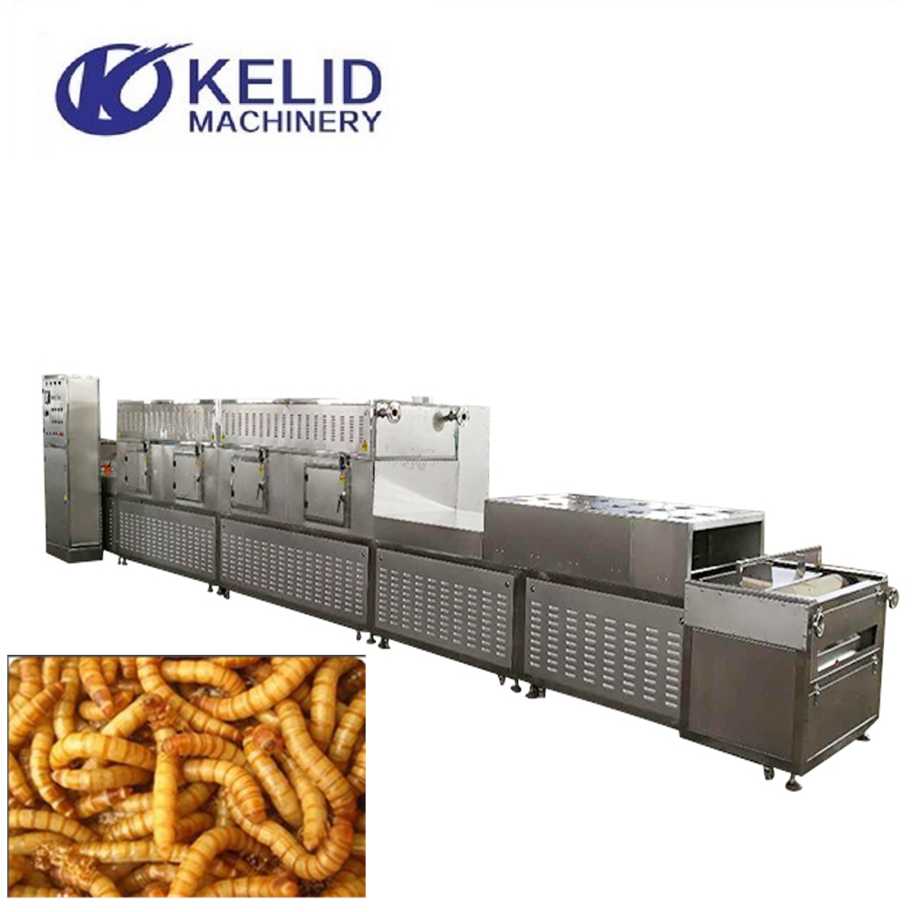 Туннель для микроволновой печи для личинок черного солдата мухи Tenebrio Mealworm насекомых BSFL BSF сушильная машина