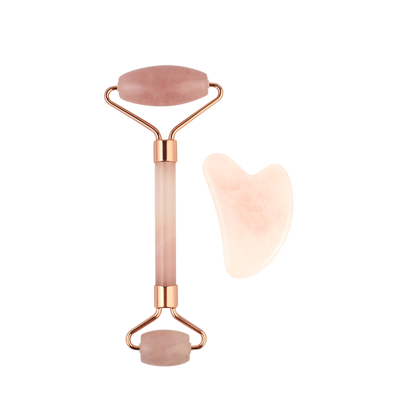 2020 home beauty red dongling crystal двойная головка розовый высококачественный нефритовый ролик с одним нажатием массажный инструмент