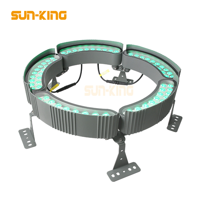 outdoor Dmx512 18W 90W RGB Colorful Garden Spot Light Landscape Ring Lighting IP65 Aluminum Led Hug Tree Light