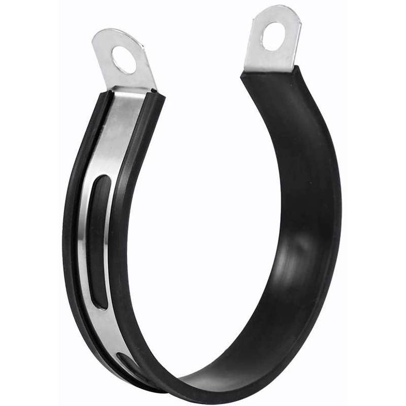 Direct Sale Price Black Galvanized Steel Rubber Hose Clamp