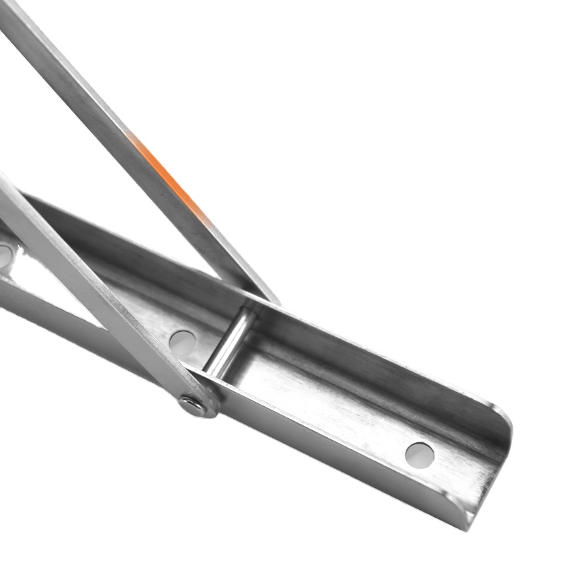 Furniture Folding Hinge Bracket Bench Triangle Adjustable Stainless Steel Wall Mounted Metal Folding Table Bracket