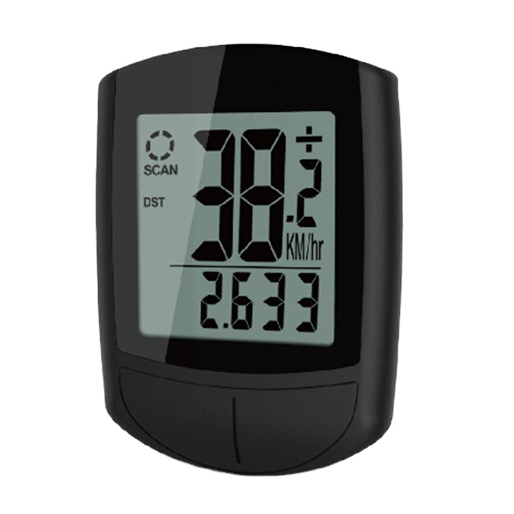 Battery Powered LCD Display Digital GPS Bicycle meter , Wired Bike Computer with Clock
