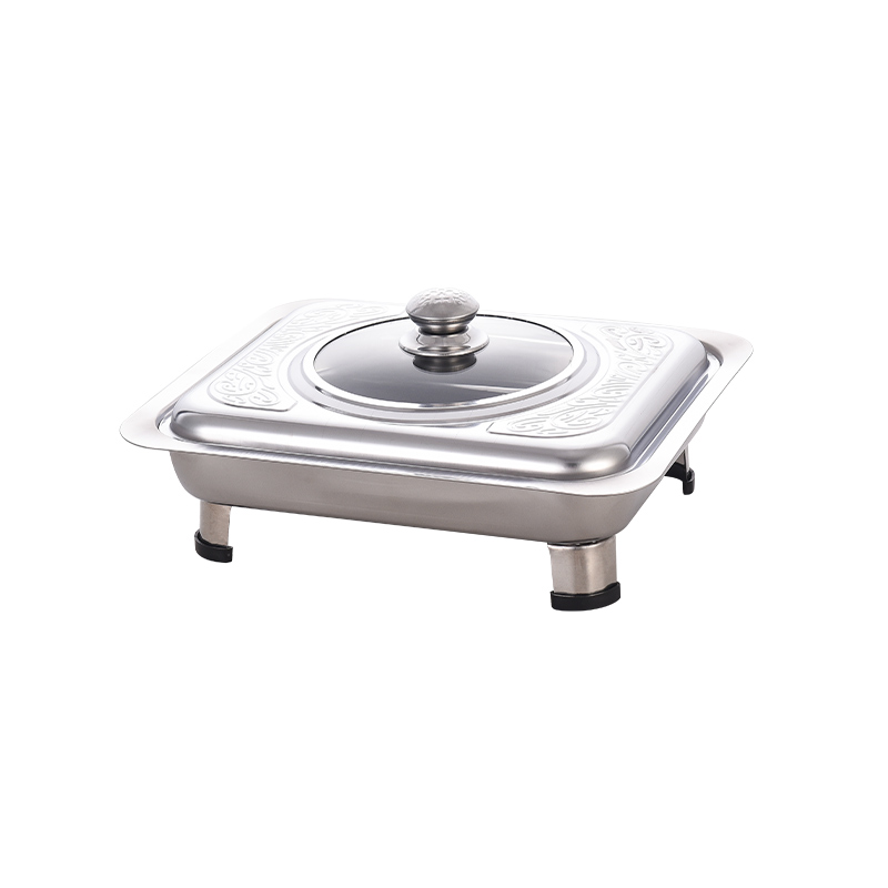 Cheap stainless steel chafing dishes buffet dinner plate removable tableware food warmer hot pot self service food equipment