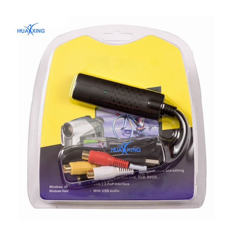 Портативный USB 2,0 адаптер для захвата аудио-и видеосъемки VHS в DVD для Win7 / Win8/ XP/ Vista