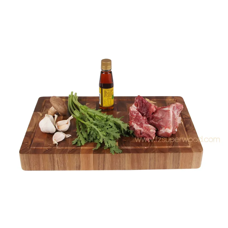 SOPEWOD Organic Bamboo Cutting Board Wood Chopping Board for Meat (Butcher Block) Cheese and Vegetables
